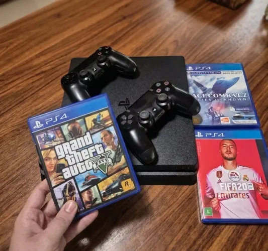 Ps4 Slim 2 Controles 3 Jogos
