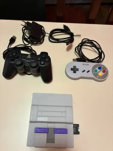 Mini Console Retro Super com 150 mil jogos + 2 Controles Super 3D Games