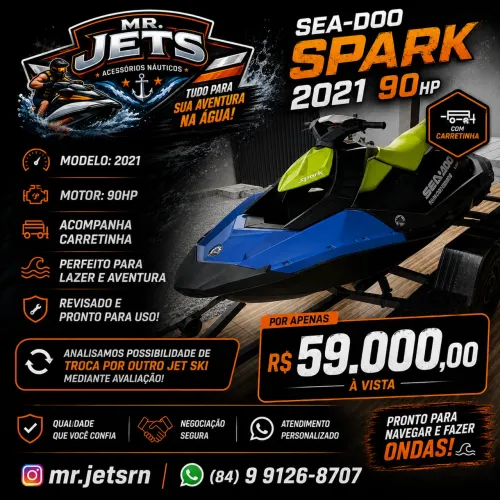 ? SEA-DOO SPARK 2021 90HP + CARRETINHA ?