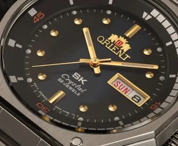 relógio orient sk crystal automatic 22 jewels novo nunca usado belíssimo mostrador azul ma