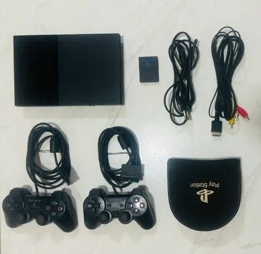 PlayStation 2 Slim Original - Excelente Estado + 2 Controles Originais + Memory Card