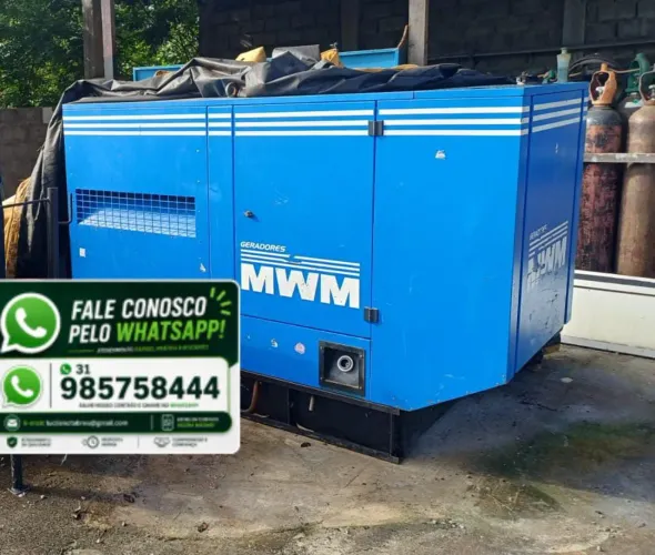 Grupo gerador 85 KVA/80 kVA mwm top ano 2023