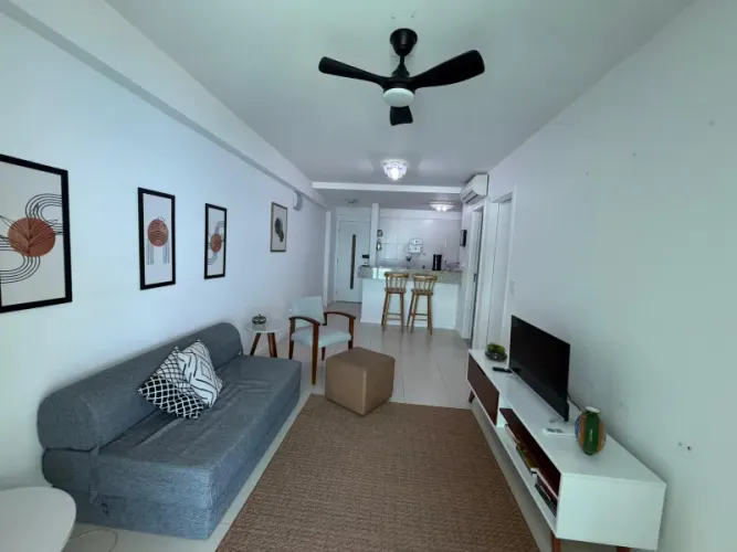 Costa España, Barra, Apartamento Para Venda, Quarto e Sala. 71m2, Mobiliado, Vista Mar, Sa