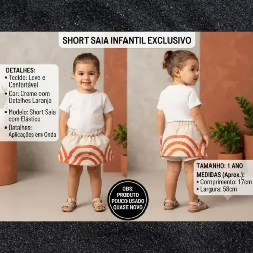 Short Saia Infantil