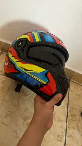 capacete fw3 com óculos acomp intercomunicador