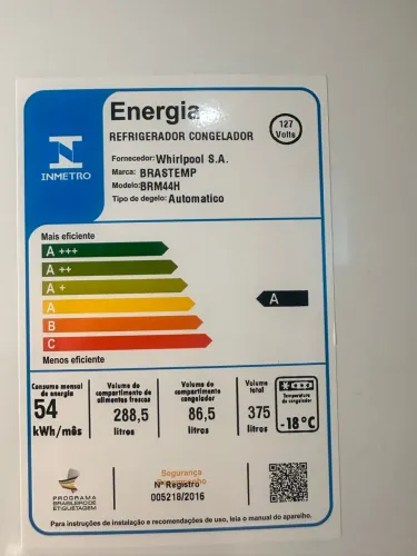 Vende-se Geladeira Brastemp sem uso por motivo de viagem
