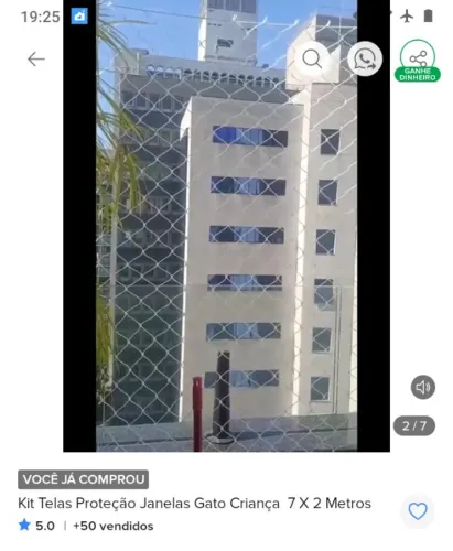 Rede de proteção 7mx2m