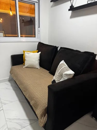 Sofá Retratil Preto 1,80m