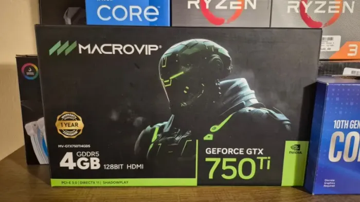 Placa de vídeo GTX 750Ti 4GB DDR5, nova, com garantia!