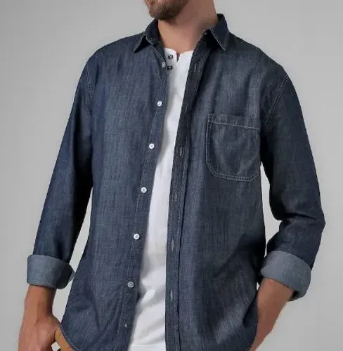 Camisas jeans hiatto slim comfort n4