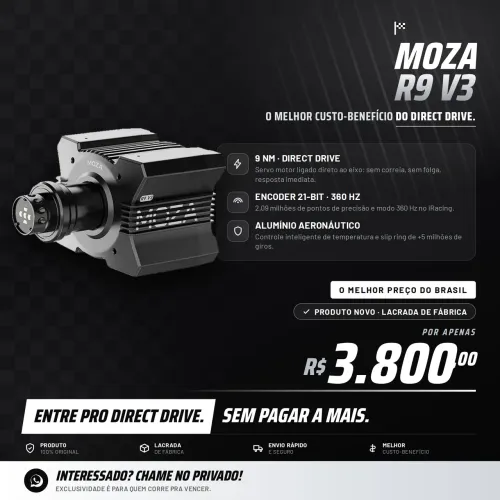 Moza R9 V3 - LACRADA - NUNCA USADA