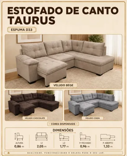 Sofá Taurus em vários modelos