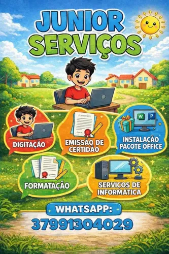 Serviços em Informática - Formatação, Certidões, Trabalhos Escolares, Assistência Geral