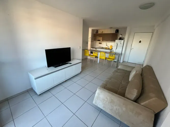 Quarto e sala na Ponta Verde