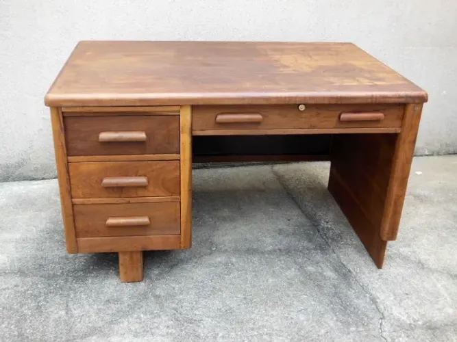 Antiga Escrivaninha Móveis Ritzmann Imbuia 77 X 126 X 80