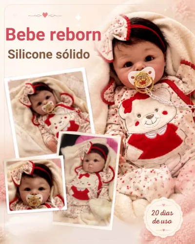 Bebê Reborn silicone sólido - realista
