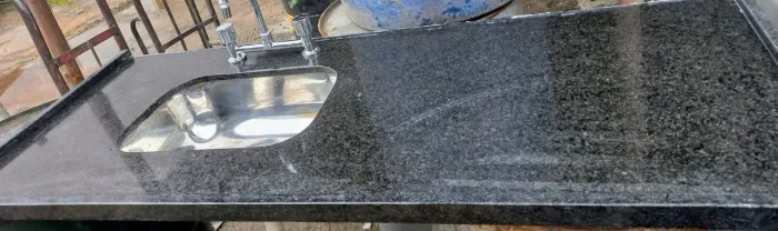 Bancada de Granito com Cuba Inox Tecnocuba - 1,50 x 0,60 m