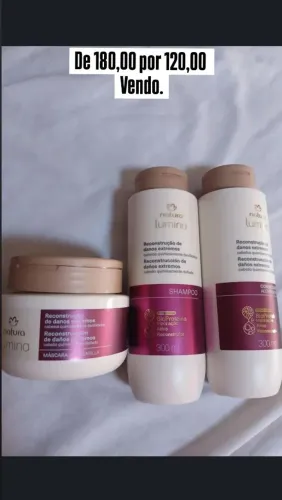 Kit Natura Lumina Reestruturante para Cabelos Quimicamente Danificados