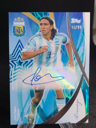 Card com Auto Juan Pablo Sorin Argentina Cruzeiro River Plate