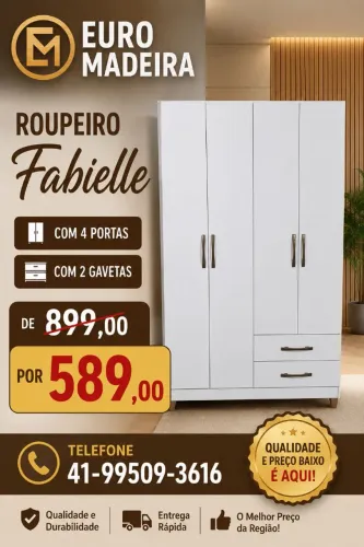 Roupeiro Fabielle - Novo