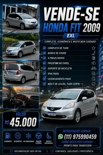 Honda Fit EXL 1.5 Flex/flexone 16V 5P AUT 2009