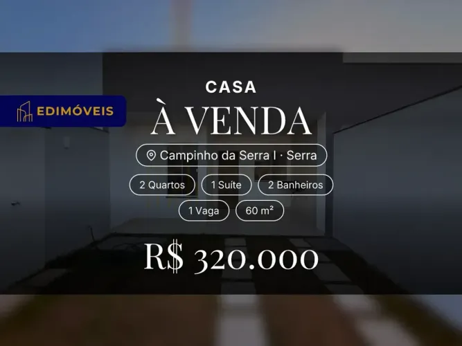 Campinho da Serra| Casa 2 quartos, terreno privativo e conforto