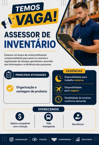Vaga ASSESSOR DE INVENTÁRIO