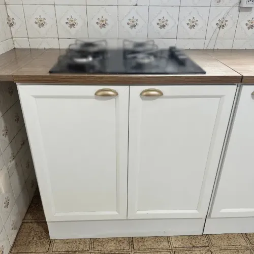 Balcão para cooktop Unna Polimann - Branca Americana