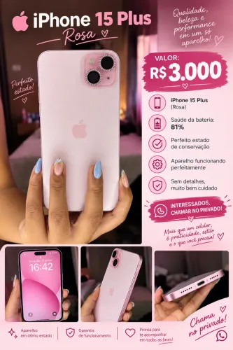 iPhone 15 plus rosa