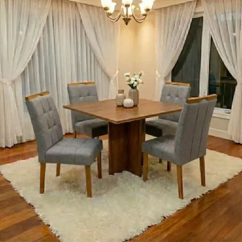 Receba amanhã!! Mesa Salinas 90 (Tampo Londres s/ vidro) com 4 Cadeiras Sophia