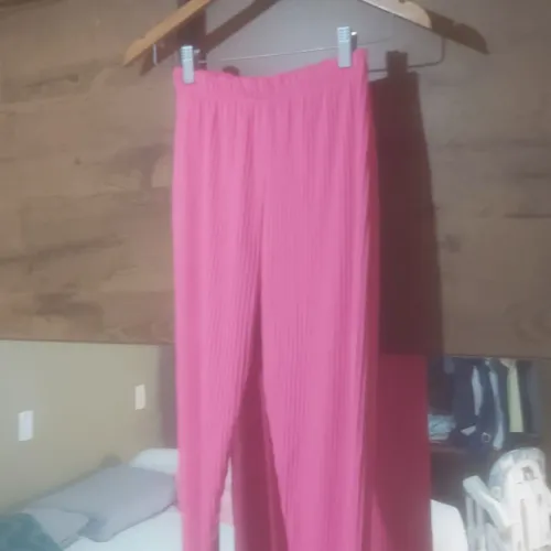 Calça Plissada Pink Rosa