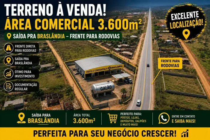 Imóvel para venda com 3600 metros quadrados em Jardim Brasília II - Águas Lindas de Goiás