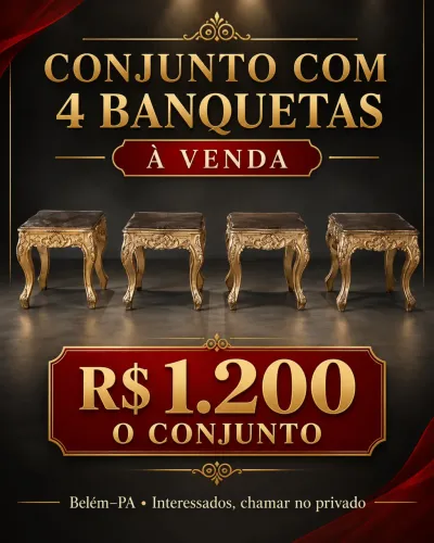 Venda de banquetas douradas