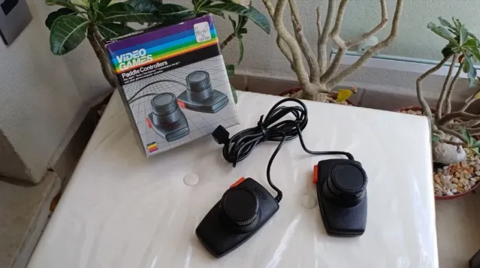 Par De Controles Paddle Atari 2600 Gemini Na Caixa Impecável