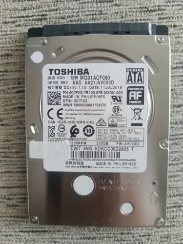 HD notebook 500 gb