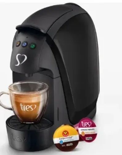 Cafeteira Espresso Luna Preta - TRES 3 Corações