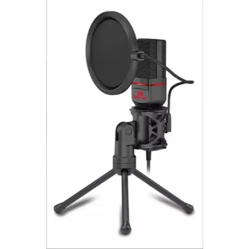 Microfone Gamer Redragon Seyfert GM100 P2 / 3.5mm (Com Tripé e Pop Filter)
