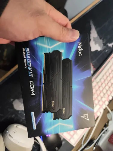 Memória ddr4 netac 2x8GB cinza 3200 cl16