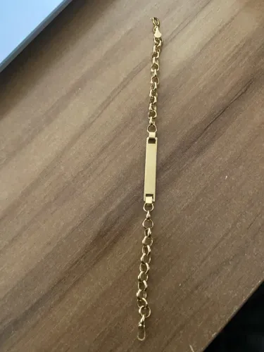 Pulseira elo português infantil ouro 18k