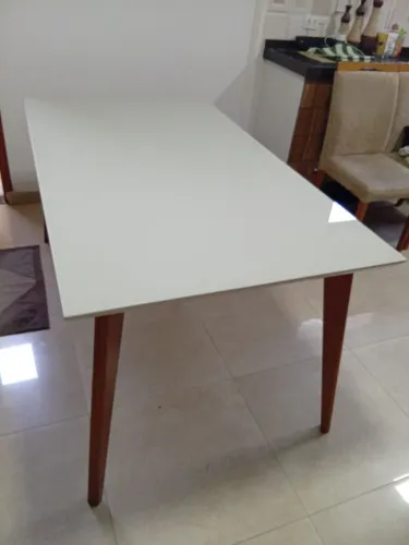 Vendo Mesa de Jantar para 6 Cadeiras com Tampo de Vidro
