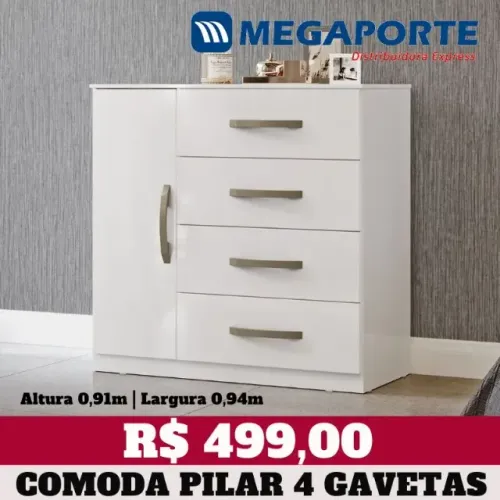 Cômoda Sapateira 4 Gavetas (Novo) Entrega Grátis!