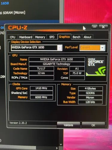 GTX 1650 OC Gigabyte