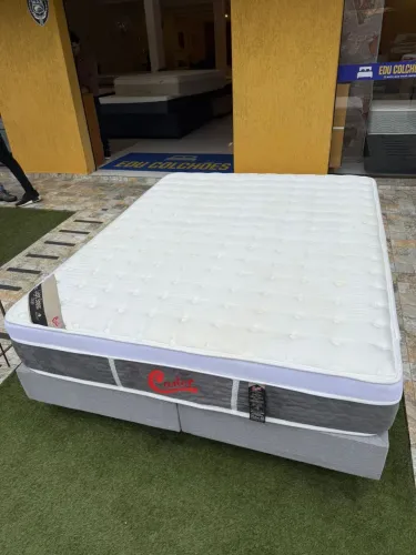 Cama box QUEEN SIZE CASTOR SEMINOVA TOP - ENTREGAMOS 