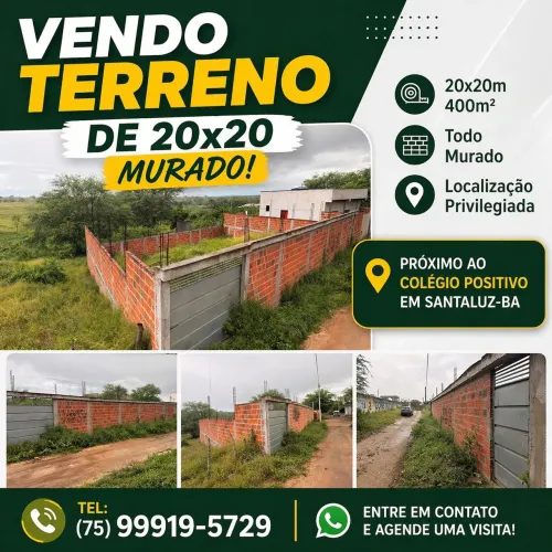Terreno 20X20 em Santa luz 