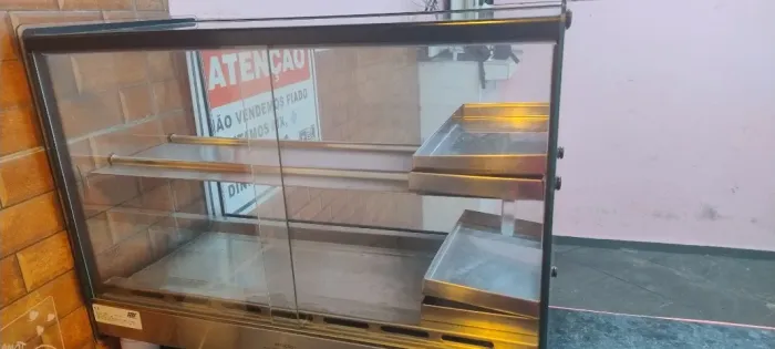 Estufa de vidro para salgados 