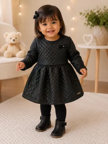 Vestido infantil preto