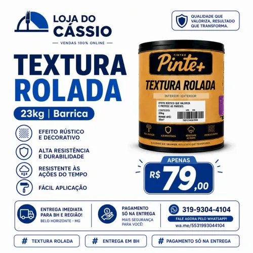 Textura Rolada - Entrega Imediata em BH 