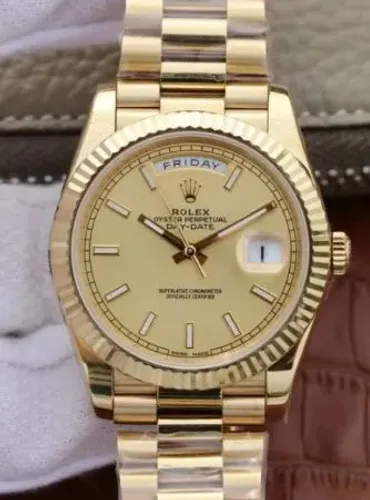 Rolex Daydate automático dourado, relógio novo 