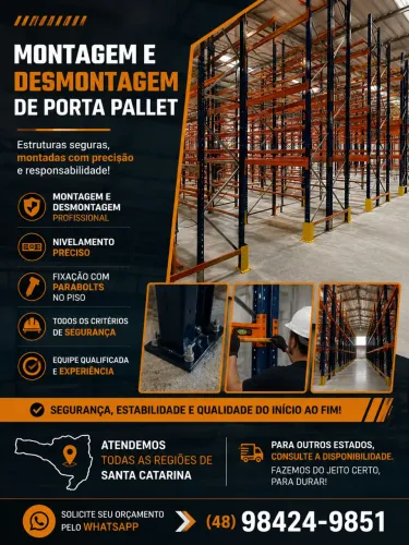 Montagem/Desmontagem Porta Pallet