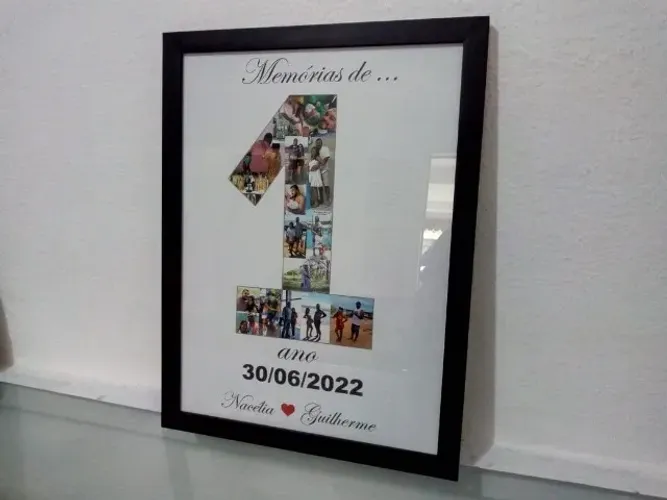 Quadro para aniversário de namoro e casamento